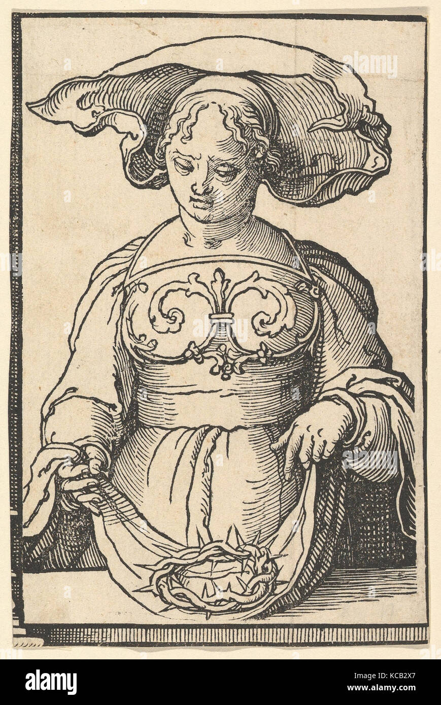 Delphic Sibyl, from the series of Sibyls, Lucas van Leyden, ca. 1530 Stock Photo