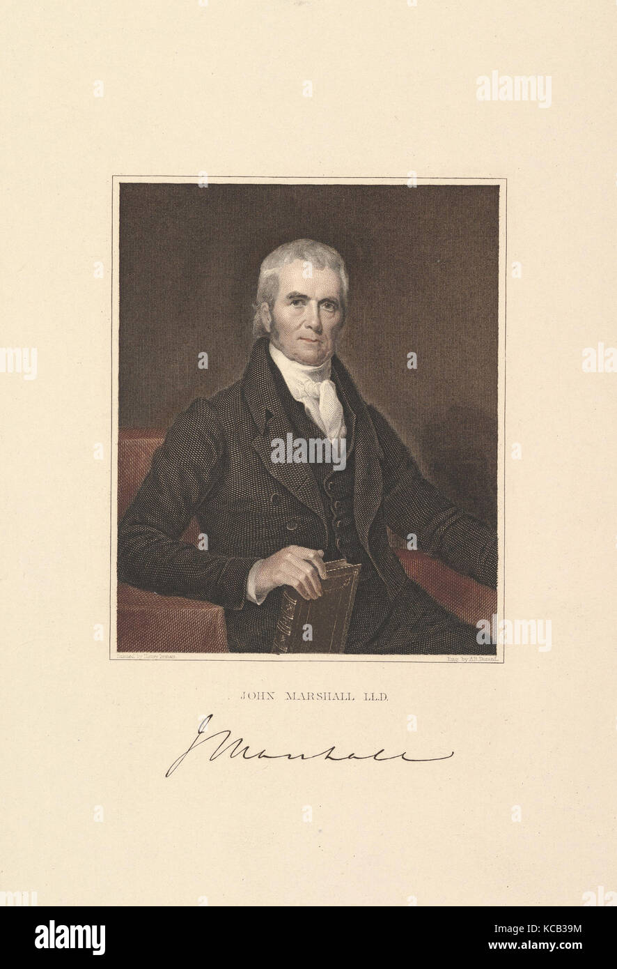 Chief Justice John Marshall, Asher Brown Durand, 1833 Stock Photo