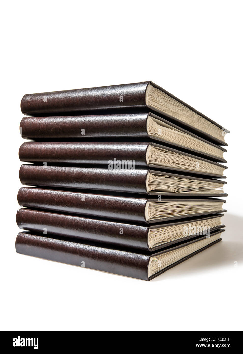 different sizes albums and books on a white background Stock Photo Alamy
