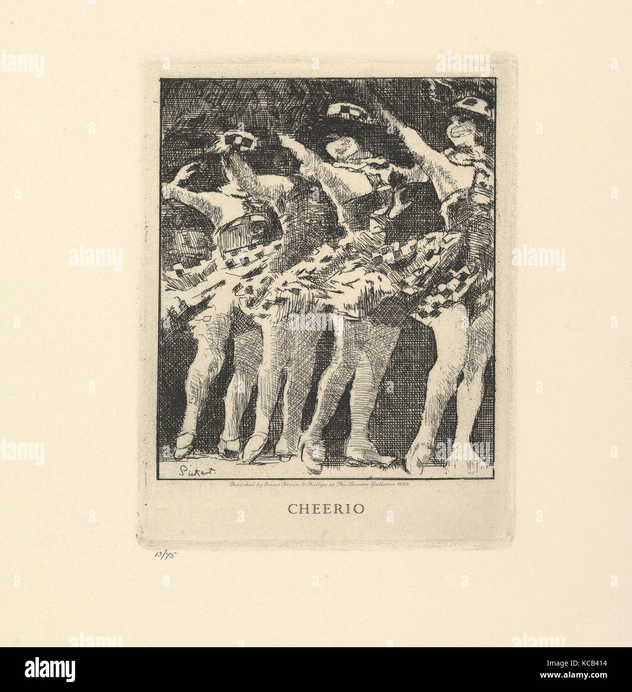Cheerio, 1928–29, Etching; only state, plate: 7 5/16 x 5 9/16 in. (18.5 x 14.2 cm), Prints, Walter Richard Sickert (British Stock Photo