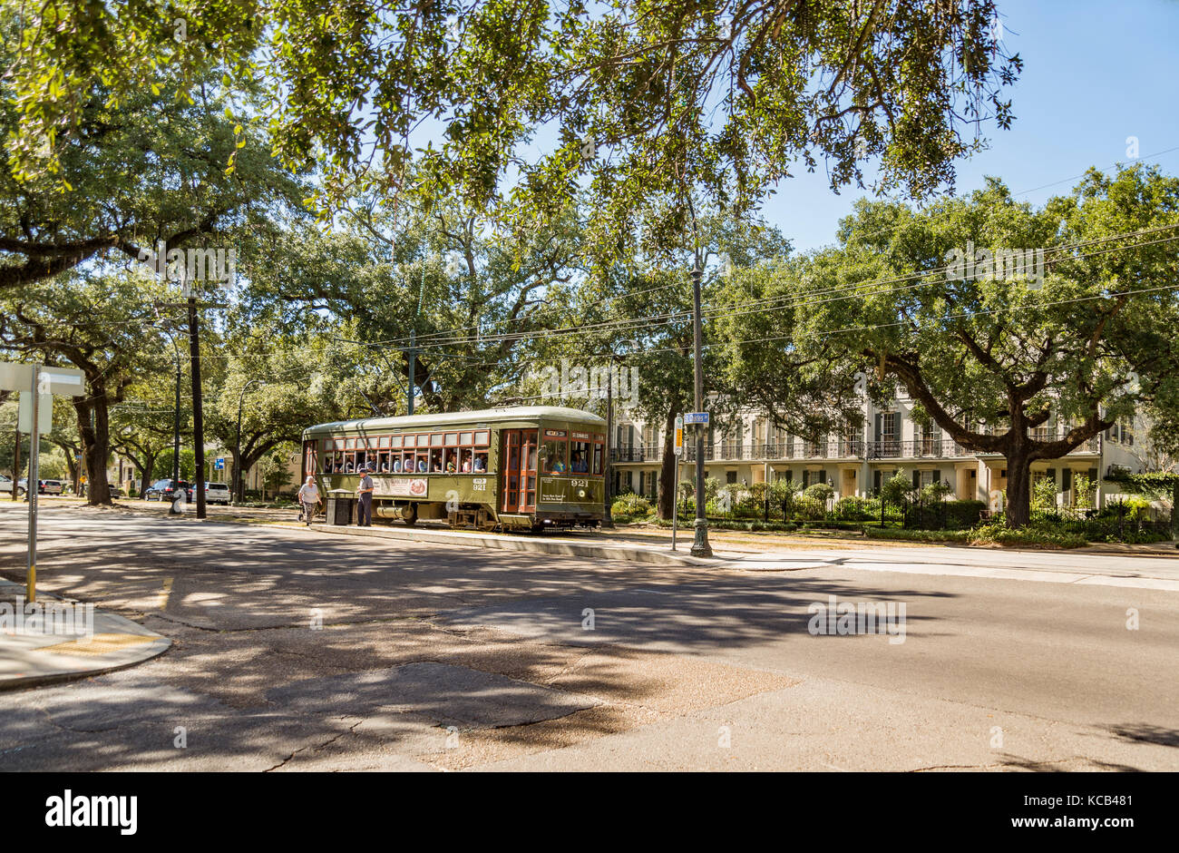 NEW ORLEANS, USA - OCTOBER 17: New Orleans Streetcar Line, on October 17, 2016. Newly revamped after Hurricane Katrina in 2005, the New Orleans Street Stock Photo