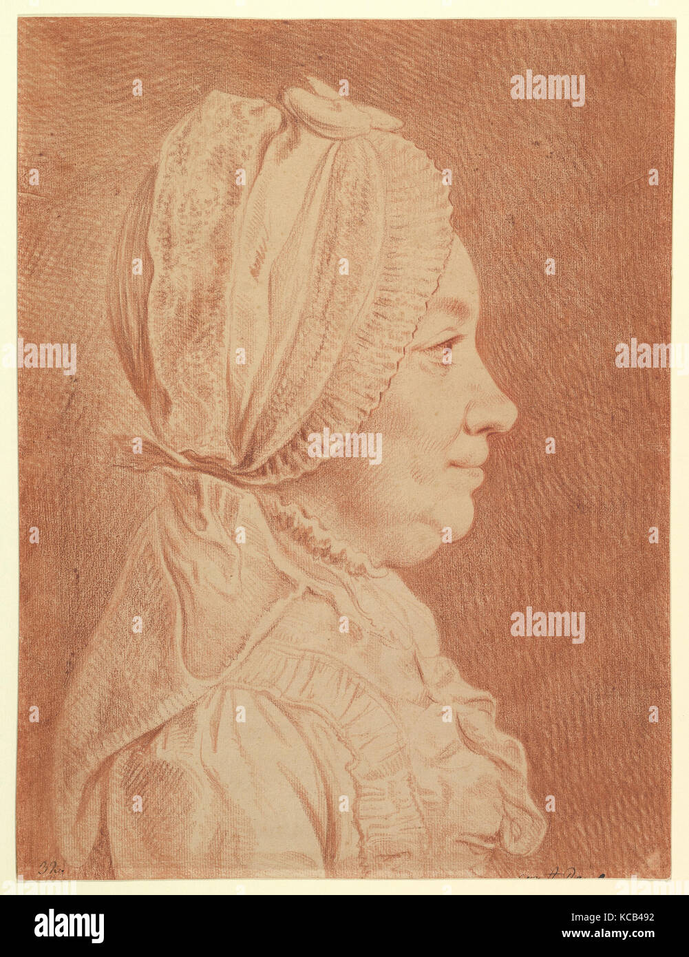 Portrait of the Artist's Wife, Daniel Nikolaus Chodowiecki, 18th century Stock Photo