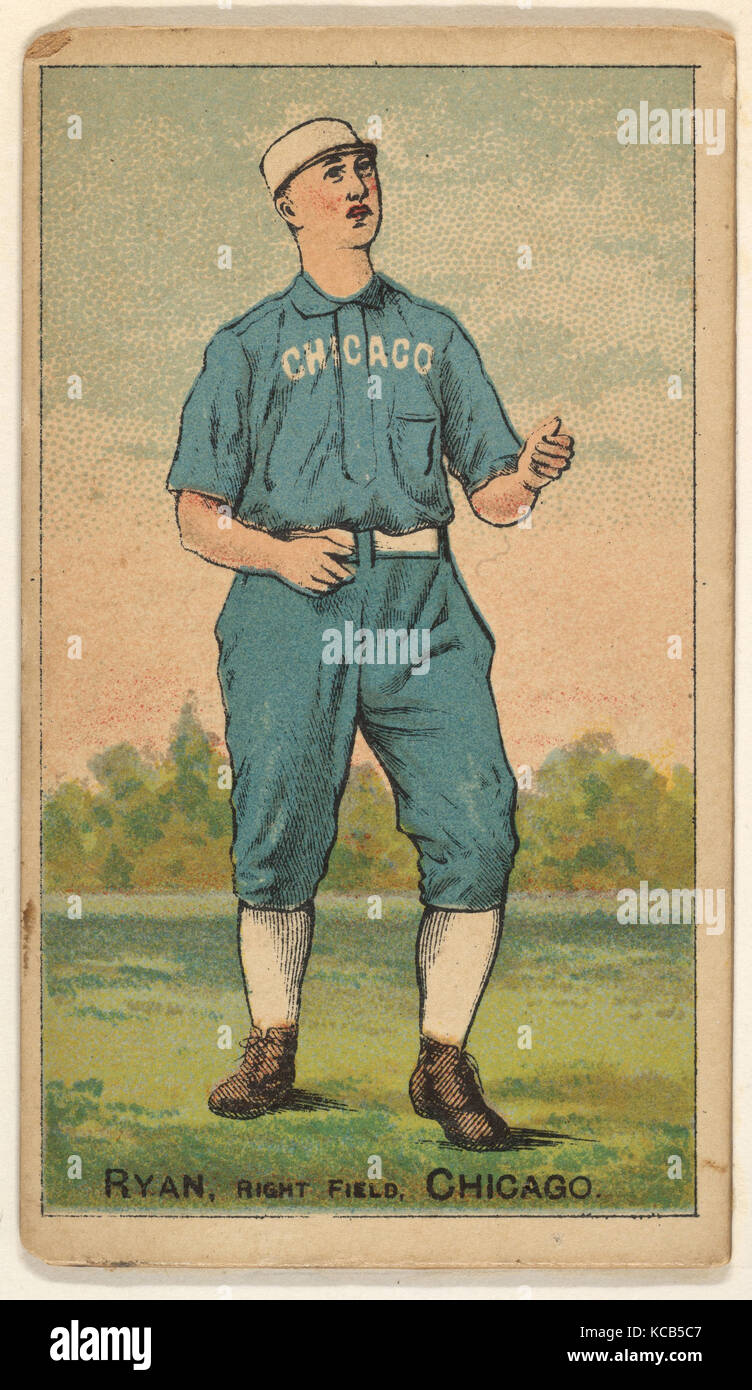 Ryan, Right Field, Chicago, from the Gold Coin series (N284) for Gold Coin Chewing Tobacco, 1887 Stock Photo