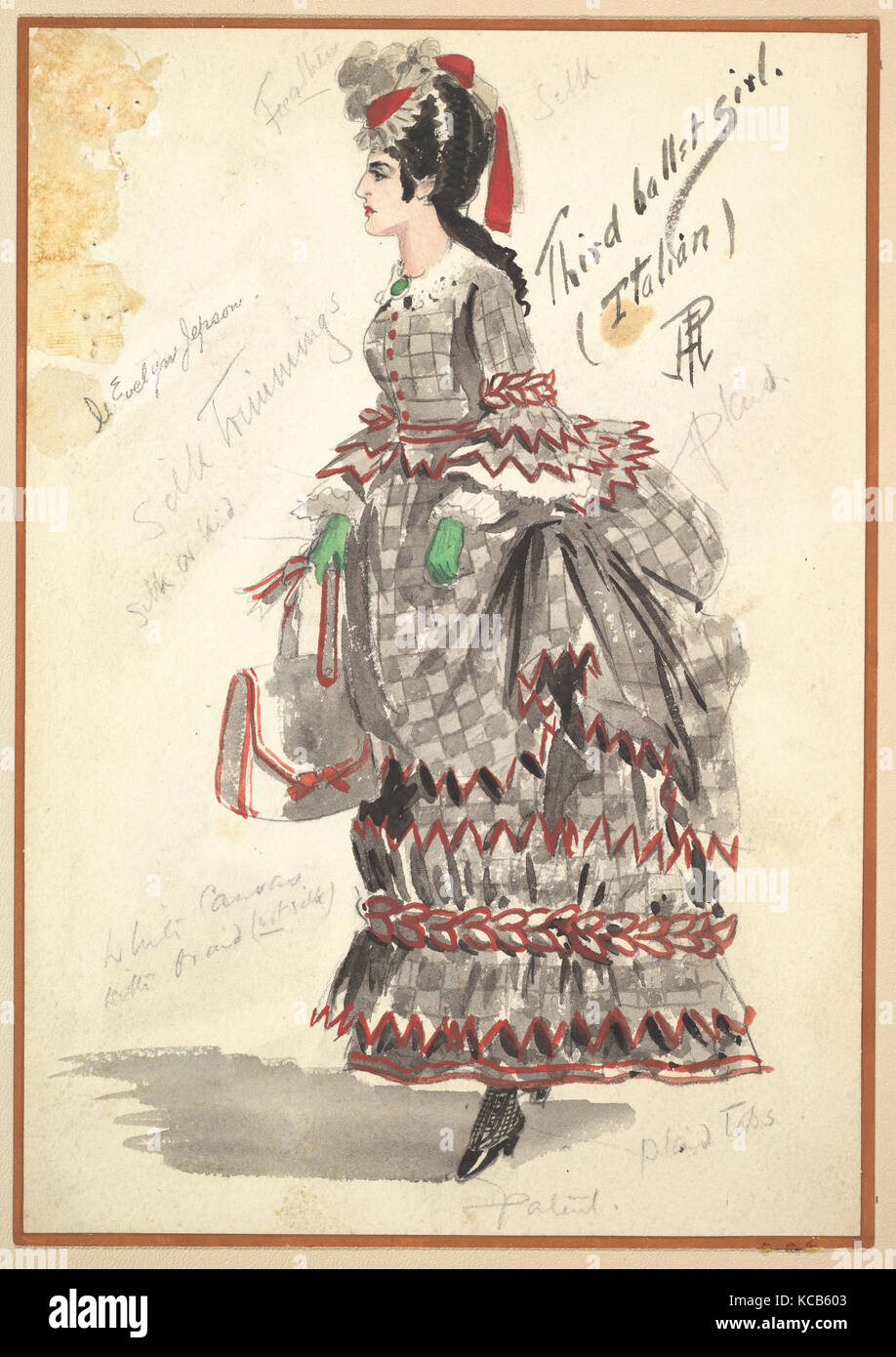 Costume Design for 'Third Ballet Girl (Italian)', Percy Anderson, 1901 ...
