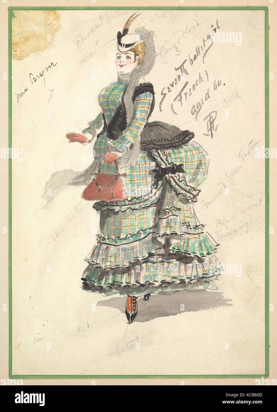 Costume Design for 'Seventh Ballet Girl (French) Aged 60', Percy Anderson, 1901 Stock Photo