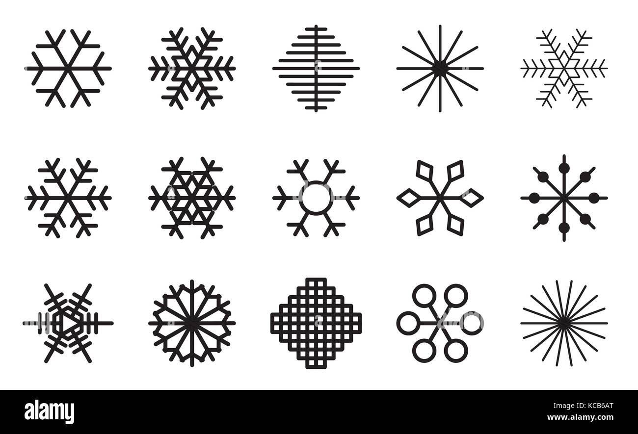 Christmas snowflakes on white background. Vector Illustration Stock ...