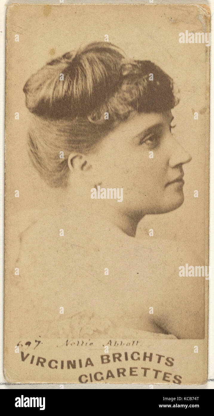 Card 697, Nellie Abbott, from the Actors and Actresses series (N45, Type 1) for Virginia Brights Cigarettes, ca. 1888 Stock Photo