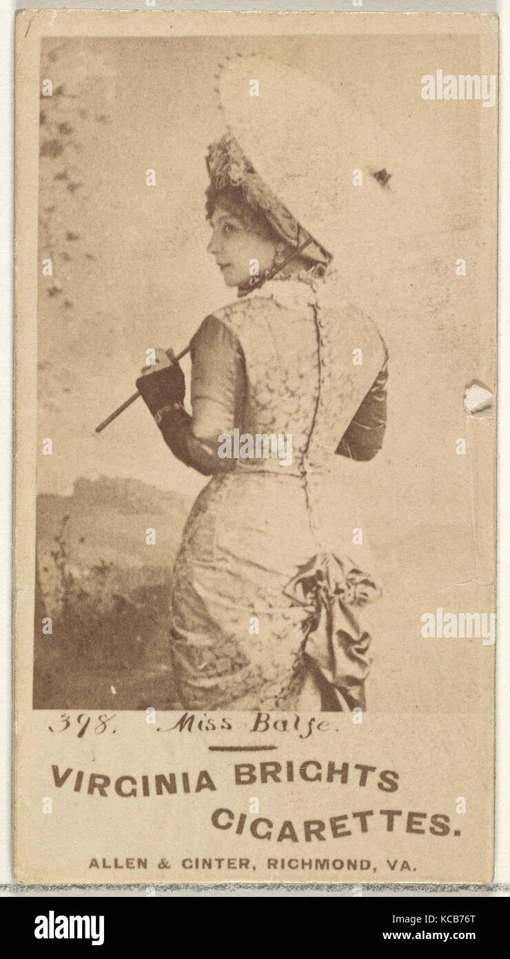 Card 398, Miss Balse, from the Actors and Actresses series (N45, Type 1 ...