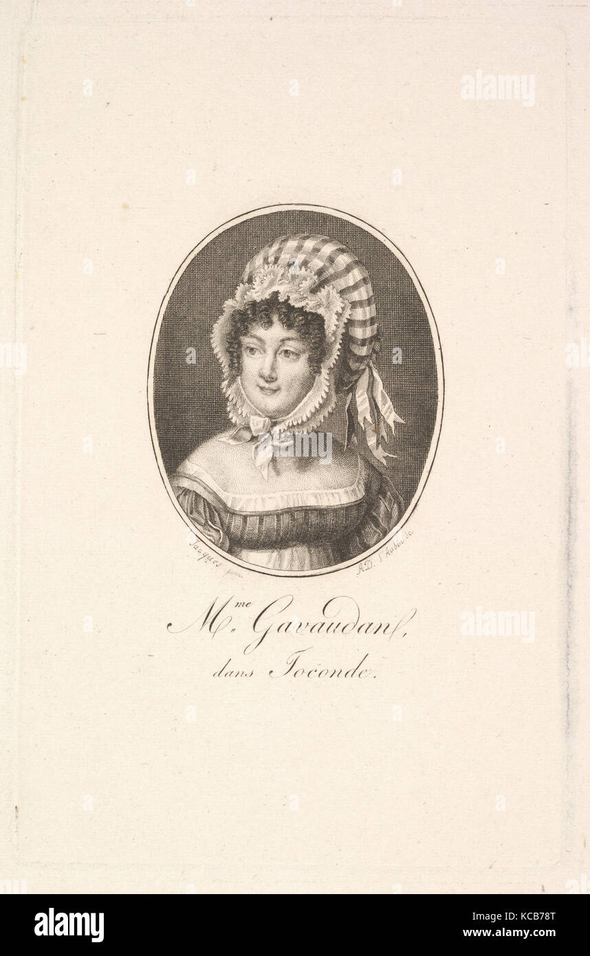 Portrait of Madame Gavaudan, Augustin de Saint-Aubin Stock Photo