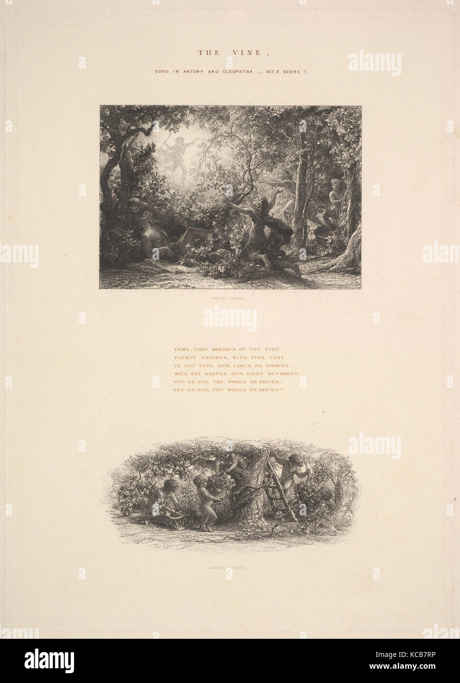 The Vine, or Plumpy Bacchus, 1880, Etching on chine collé; fourth state of four, plate: 11 7/8 x 8 9/16 in. (30.2 x 21.7 cm Stock Photo