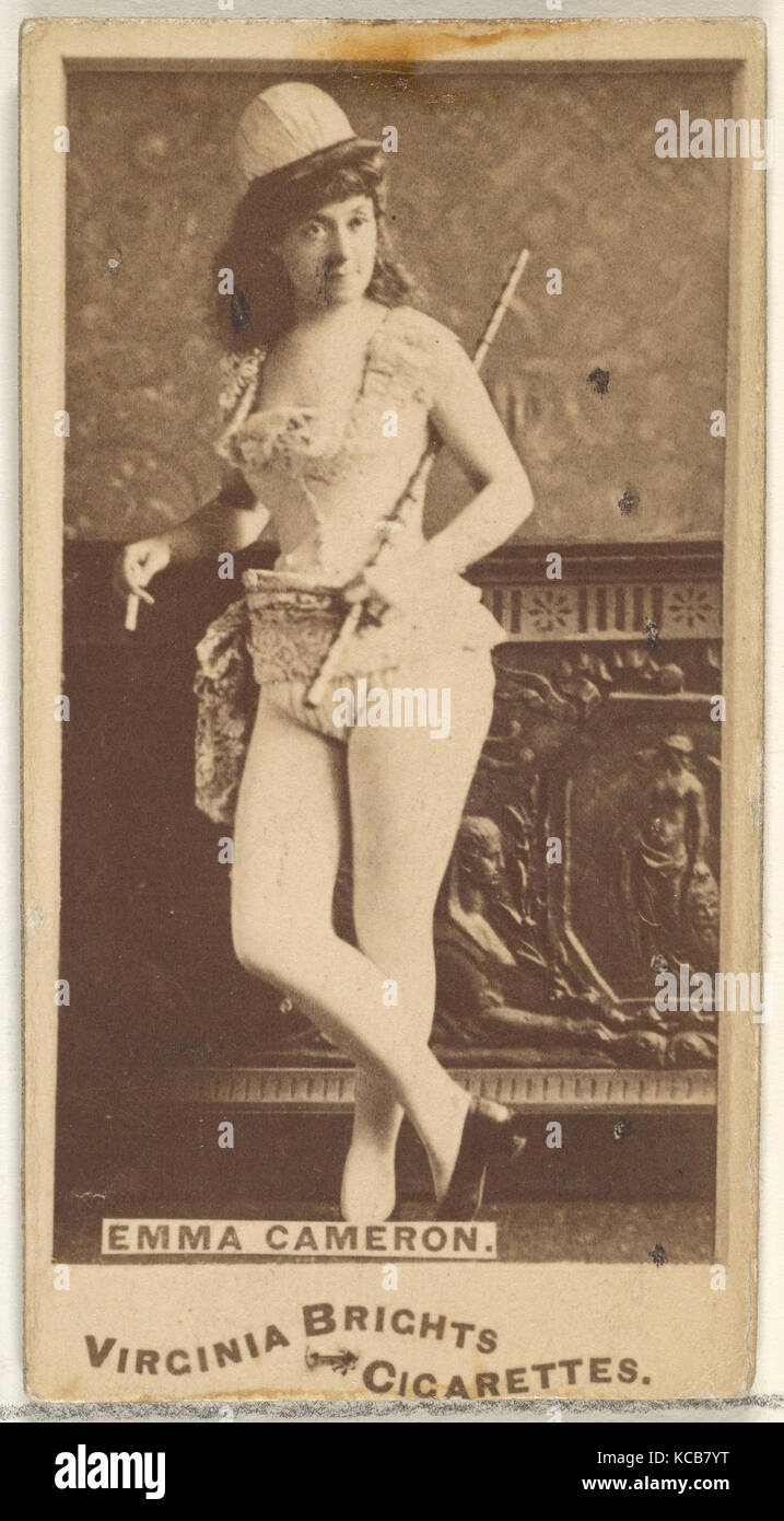 Emma Cameron, from the Actors and Actresses series (N45, Type 1) for Virginia Brights Cigarettes, ca. 1888 Stock Photo