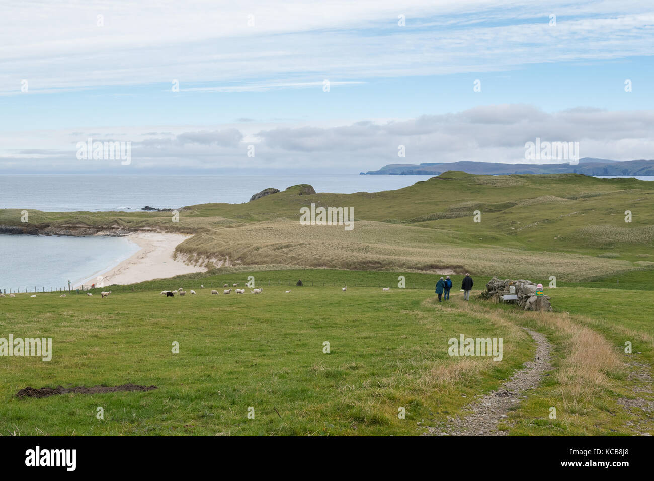 Shetland Islands beach - Breckon beach - Sands of Breckon, Yell, Shetland Islands, Scotland,  UK Stock Photo