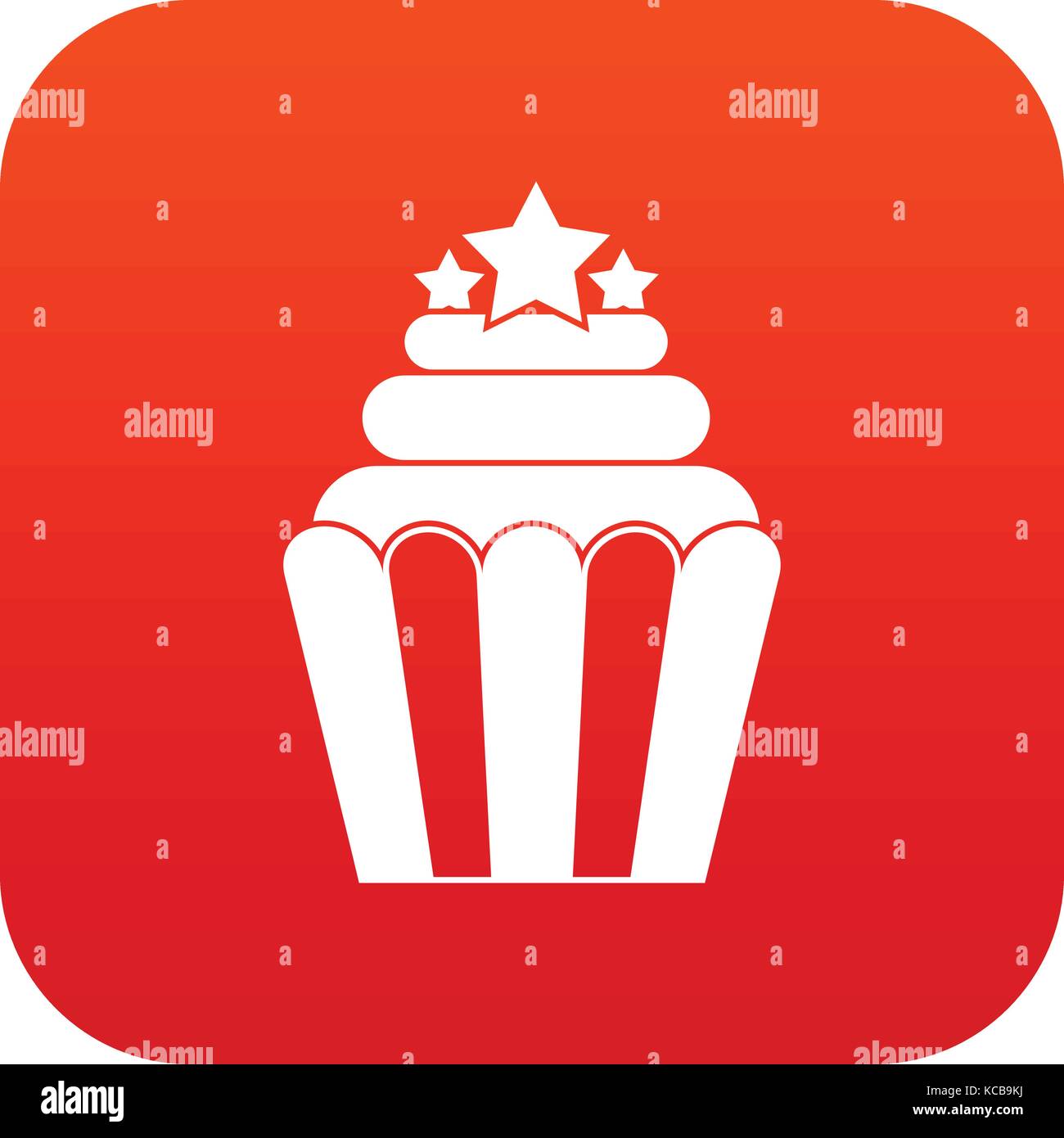 Popcorn icon digital red Stock Vector Image & Art - Alamy