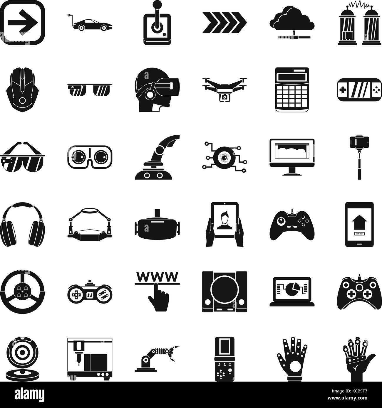 Barbecue icons set, simple style Stock Vector Image & Art - Alamy