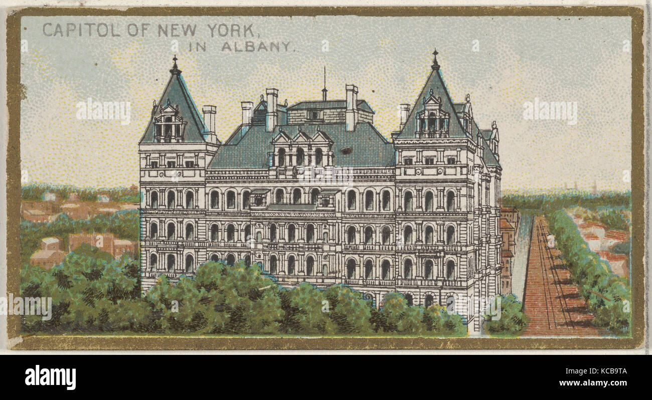 Capitol of New York in Albany, from the General Government and State Capitol Buildings series (N14) for Allen & Ginter Stock Photo
