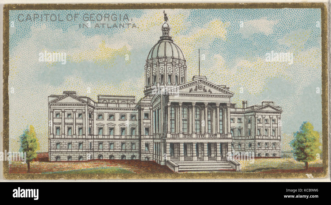 Capitol of Georgia in Atlanta, from the General Government and State Capitol Buildings series (N14) for Allen & Ginter Stock Photo