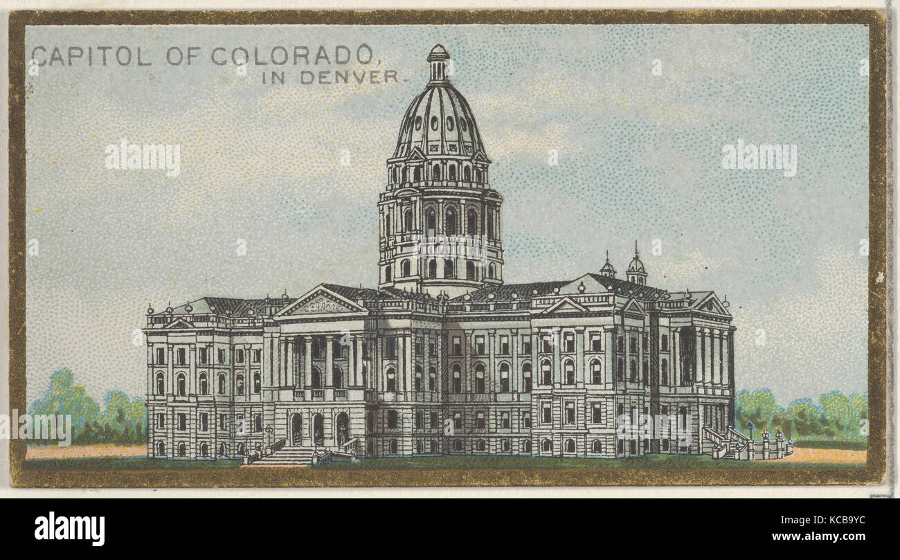 Capitol of Colorado in Denver, from the General Government and State Capitol Buildings series (N14) for Allen & Ginter Stock Photo