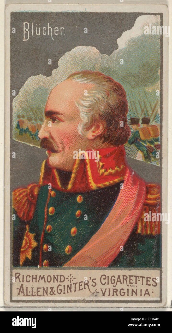 Gebhard Leberecht von Blücher, from the Great Generals series (N15) for Allen & Ginter Cigarettes Brands, 1888 Stock Photo