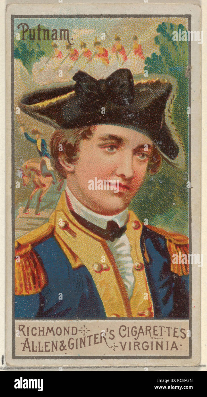 Israel Putnam, from the Great Generals series (N15) for Allen & Ginter Cigarettes Brands, 1888 Stock Photo
