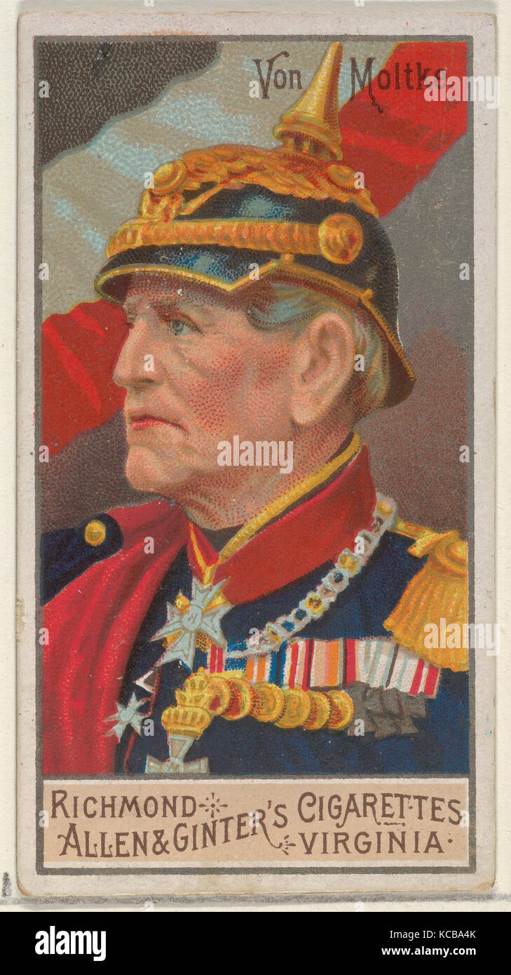 Helmuth Karl Bernhard Graf von Moltke, from the Great Generals series (N15) for Allen & Ginter Cigarettes Brands, 1888 Stock Photo