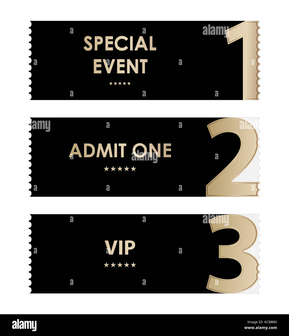 special admit one ticket, vip permission Stock Photo