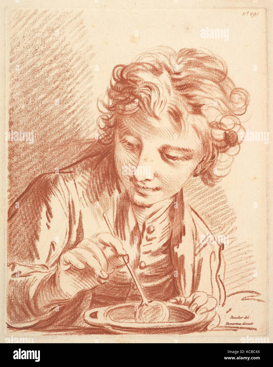 The Soap Bubble, 175676, Crayon manner engraving printed in brown ink