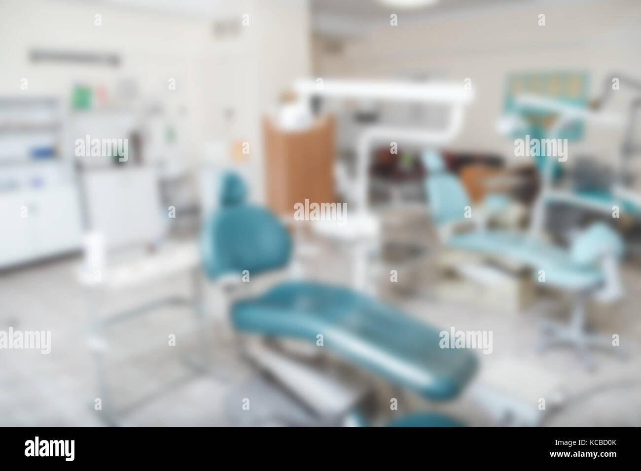 Blurred photo of empty dentist's office. Background blur Stock Photo