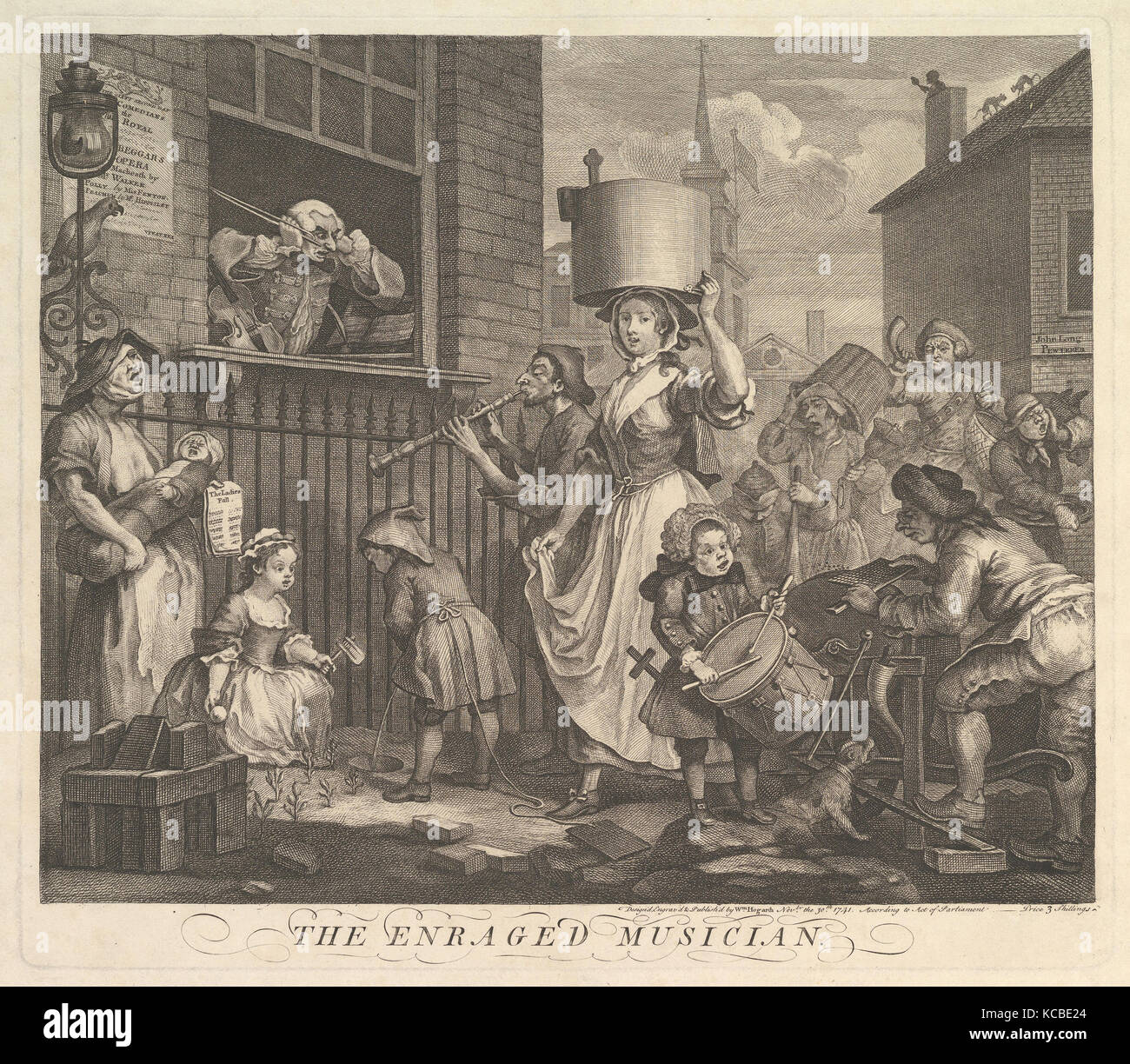 The Enraged Musician William Hogarth November 30 1741 Stock Photo 