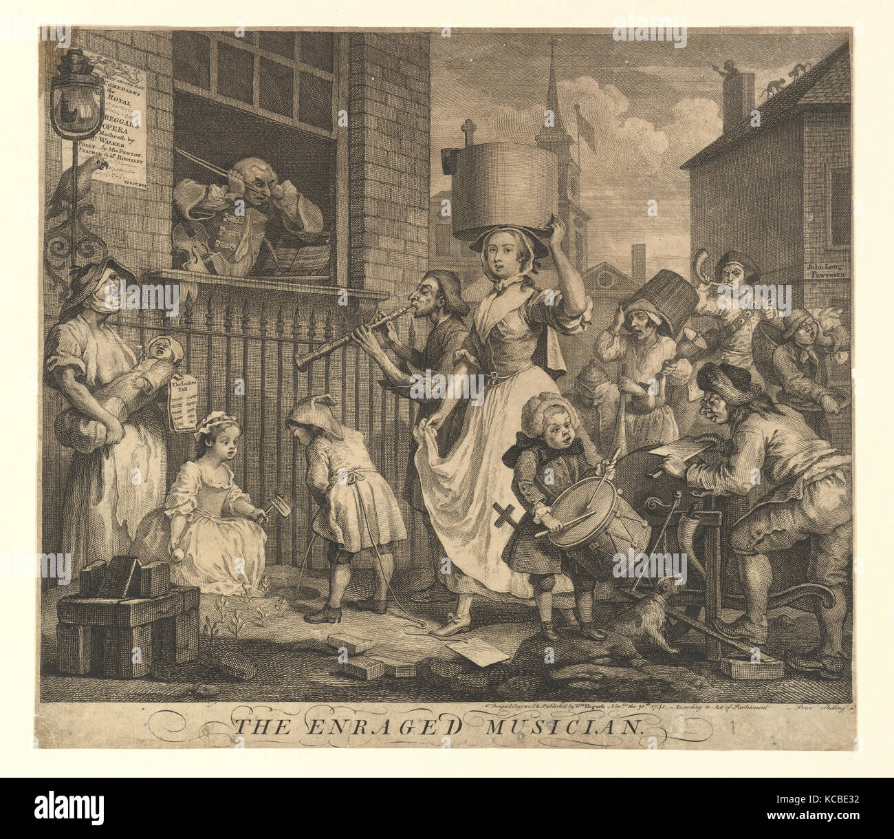 The Enraged Musician William Hogarth November 30 1741 Stock Photo 