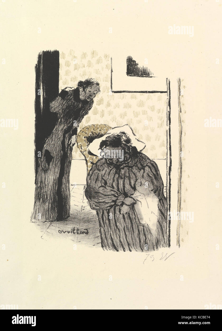 The Siesta, or Convalescence, Édouard Vuillard, 1893 Stock Photo