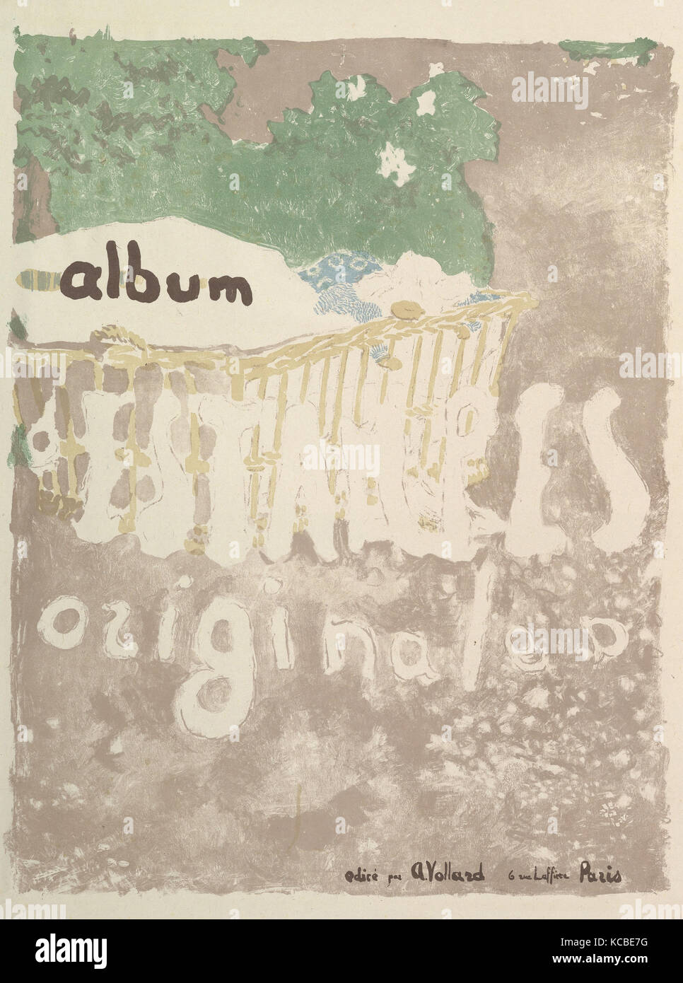 Project for a Print Album Cover, Édouard Vuillard, ca. 1899 Stock Photo