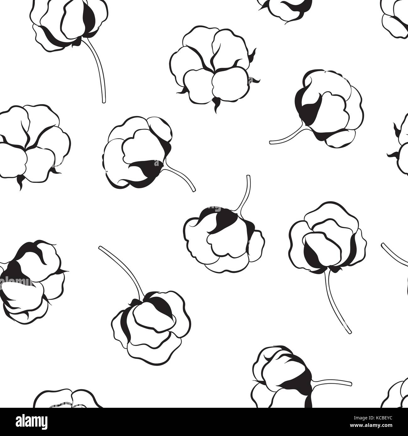 Cotton pattern Stock Vector Images - Alamy