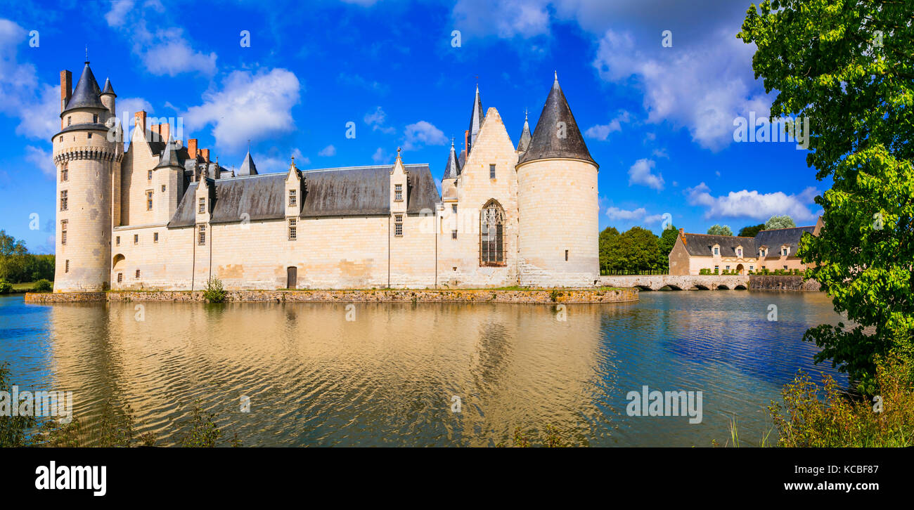 romantic castles of Loire valley - Plessis-Bourre. France Stock Photo