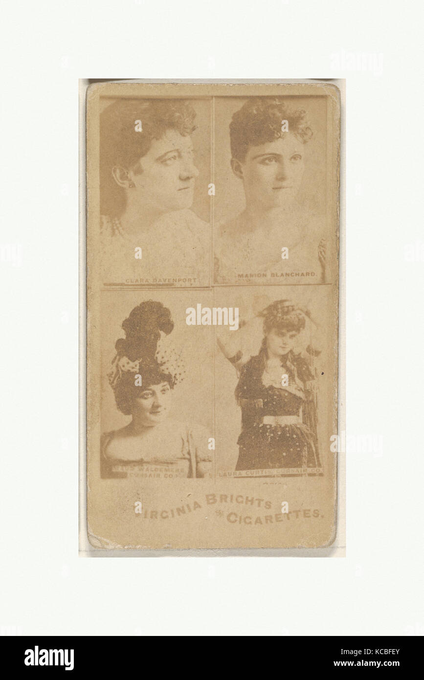 Clara Davenport/ Marion Blanchard/ Maud Waldemere, Corsair Co./ Laura Curtis, Corsair Co., from the Actors and Actresses series Stock Photo