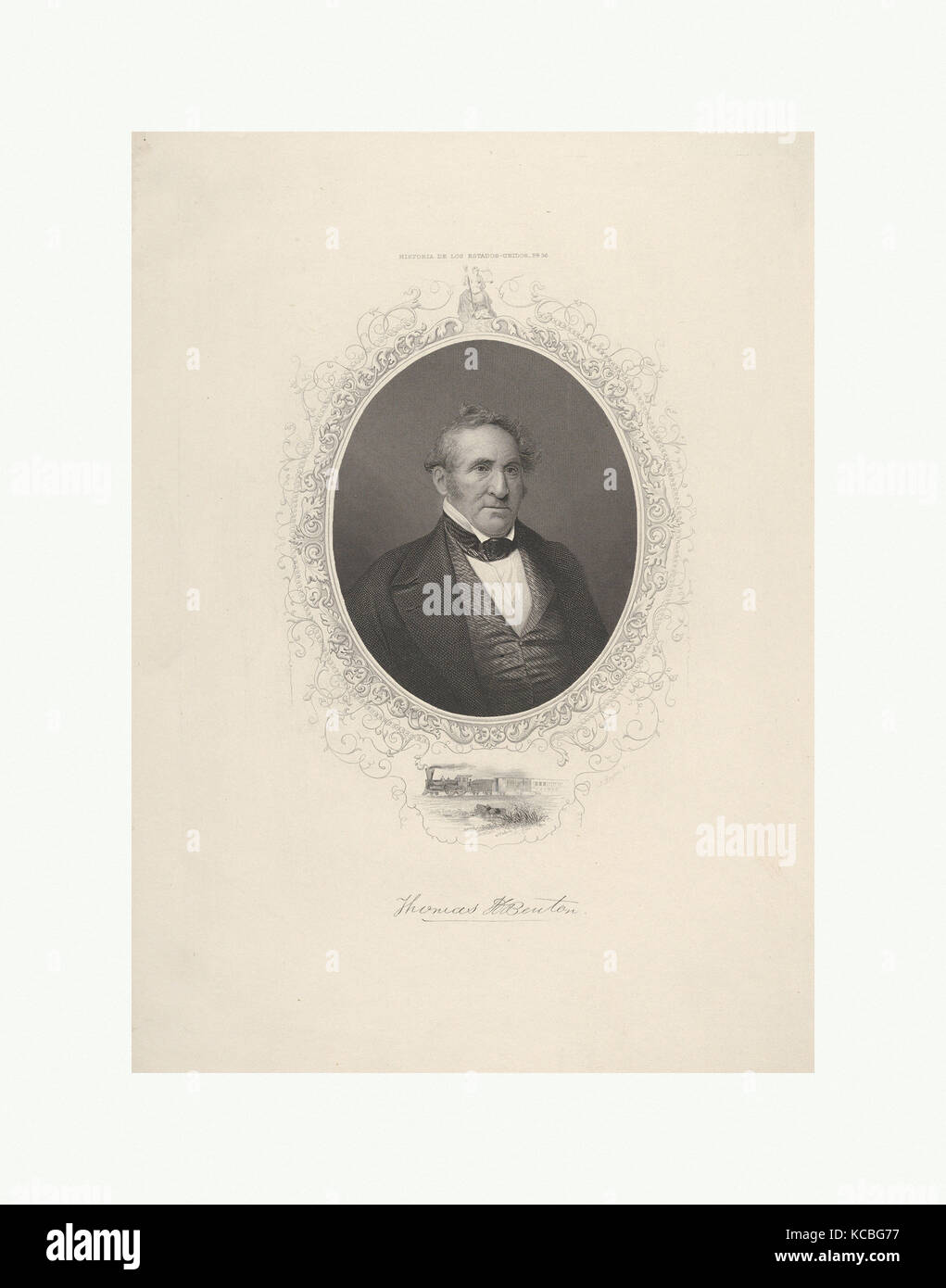 Thomas Hart Benton, ca. 1870, Engraving, sheet approximately: 12 3/8 x 9 1/16 in. (31.5 x 23 cm), Prints, J. Rogers (American Stock Photo
