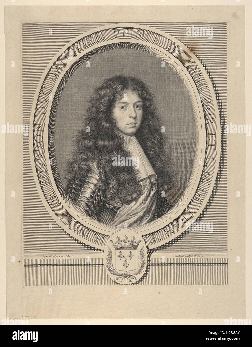 Henri-Jules de Bourbon, duc d'Enghien, Robert Nanteuil, 1661 Stock Photo