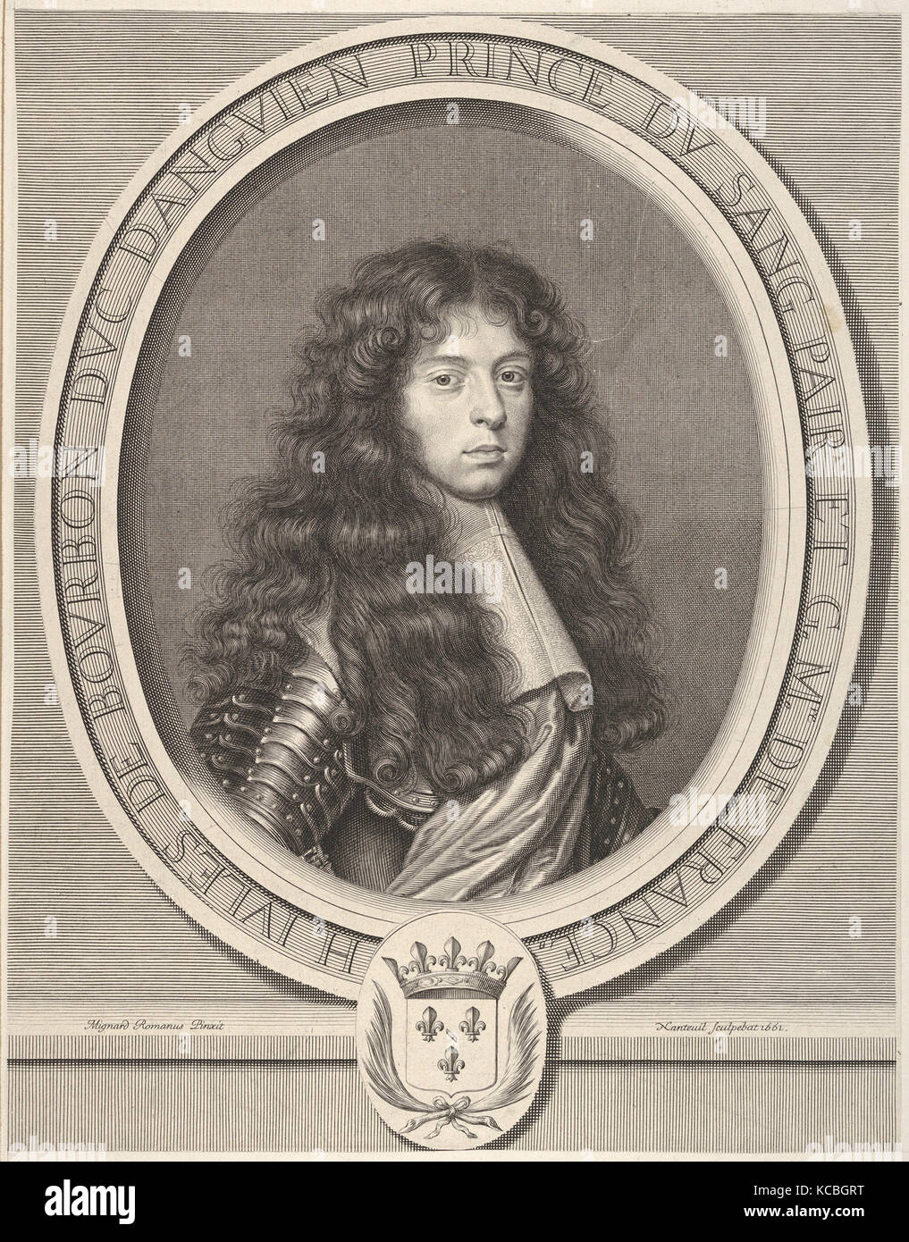 Henri-Jules de Bourdon, duc d'Enghien, Robert Nanteuil, 1661 Stock Photo