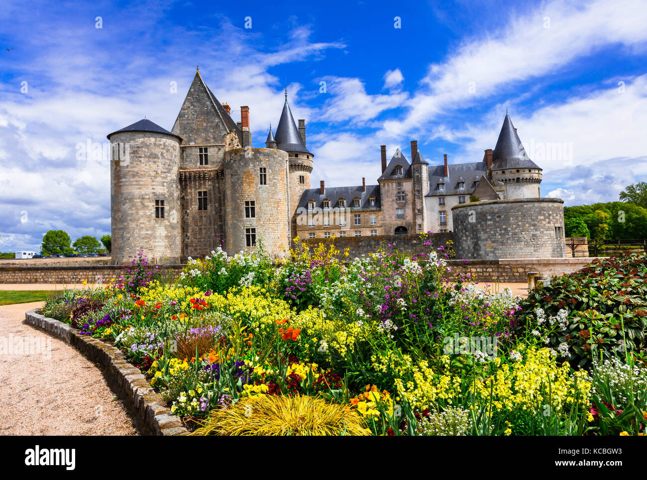 Great castles of Loire valley - Sully-sur-Loire. France Stock Photo