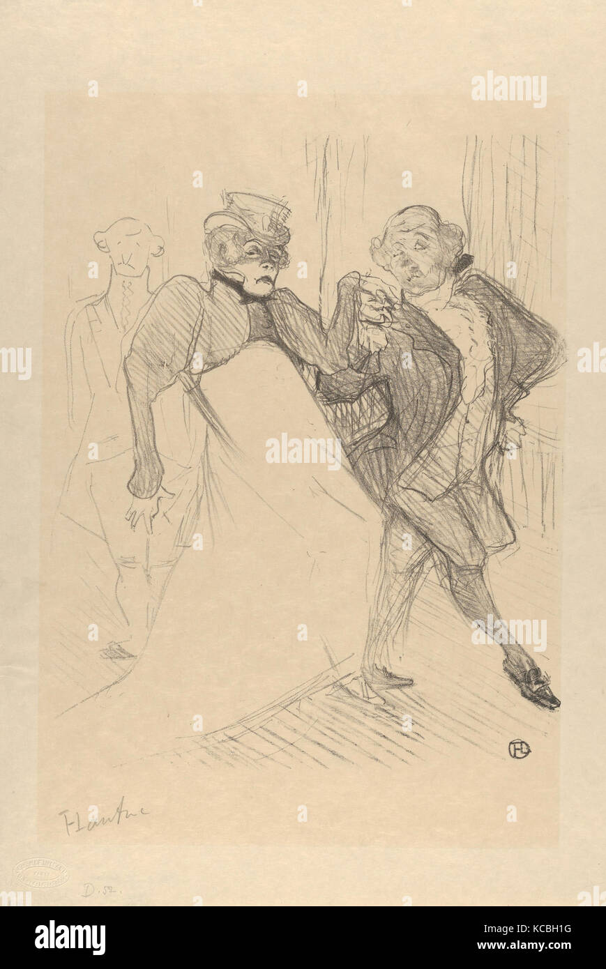 Réjane and Galipaux, in Madame Sans-Géne, Henri de Toulouse-Lautrec, 1893 Stock Photo