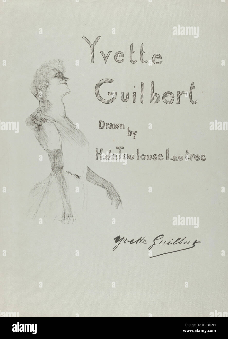 Cover - Yvette Guilbert, Henri de Toulouse-Lautrec, 1898 Stock Photo