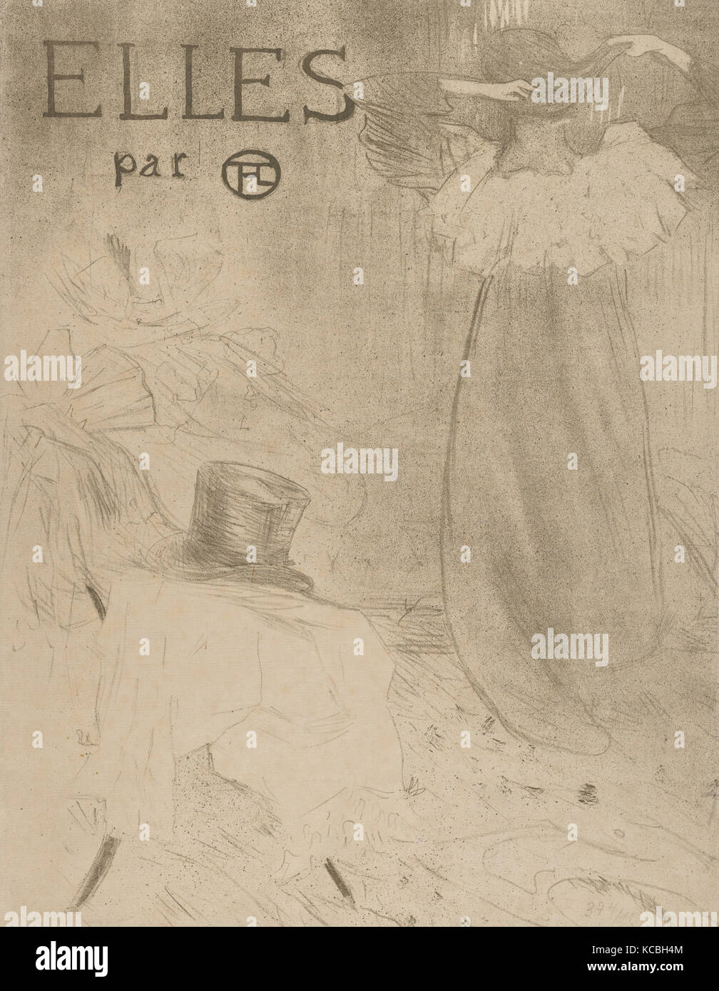 Elles (portfolio cover), Henri de Toulouse-Lautrec, 1896 Stock Photo