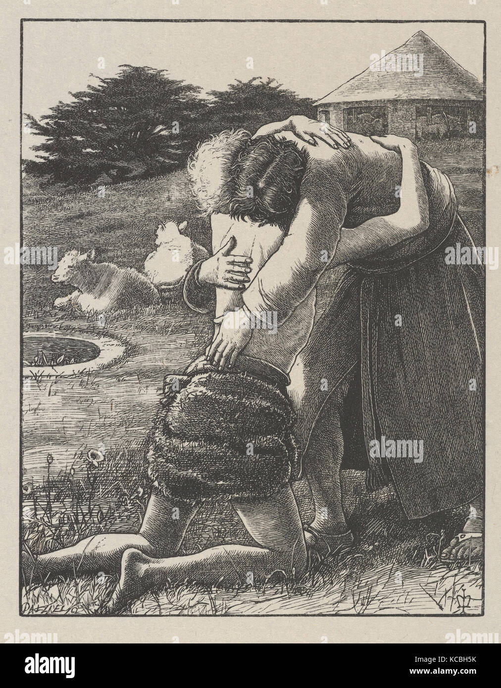 The Prodigal Son (The Parables of Our Lord and Saviour Jesus Christ), After Sir John Everett Millais, 1864 Stock Photo