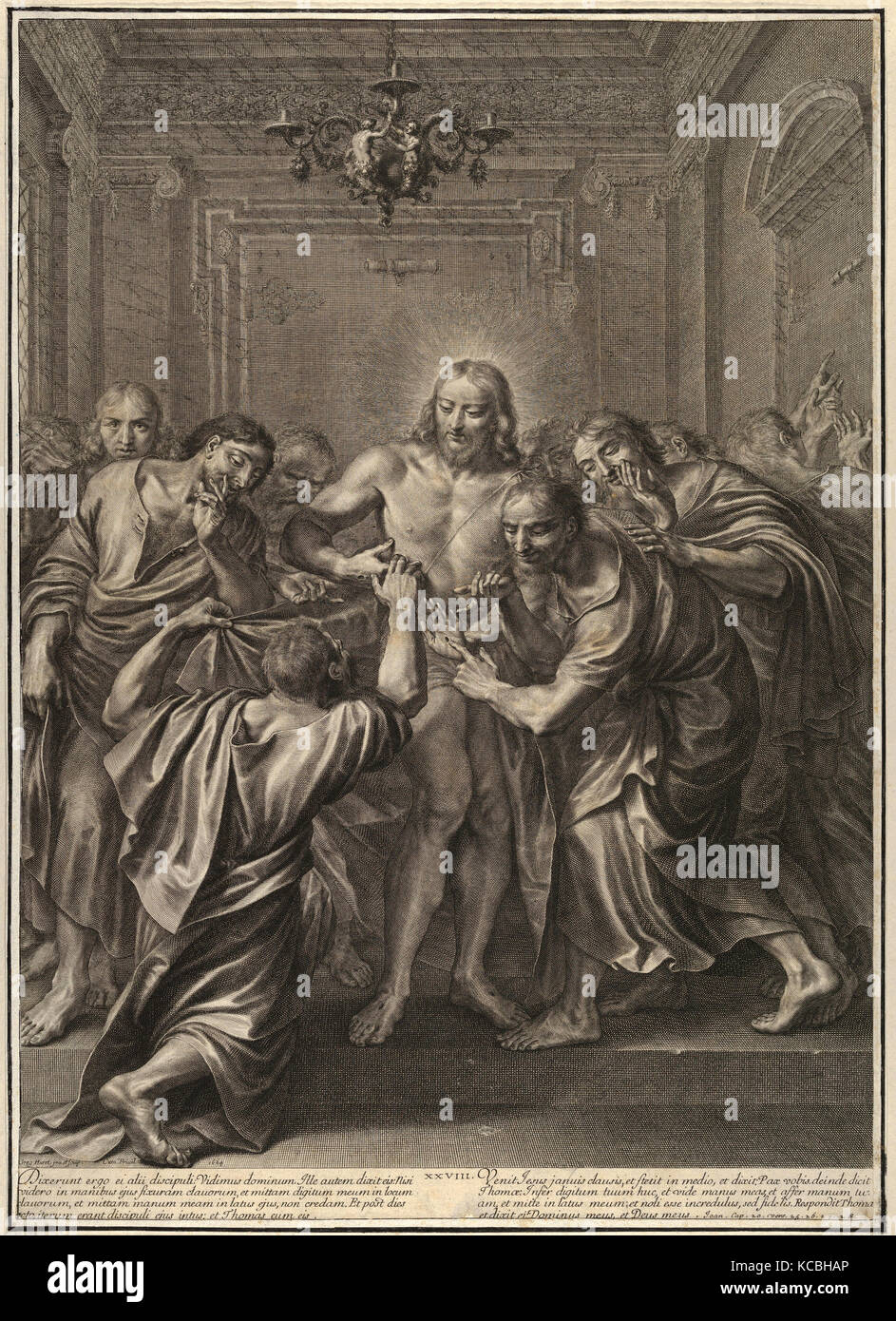 Drawings and Prints, Print, Doubting Thomas, from The Passion of Christ, plate 28, The Passion of Christ, Artist, Grégoire Huret Stock Photo