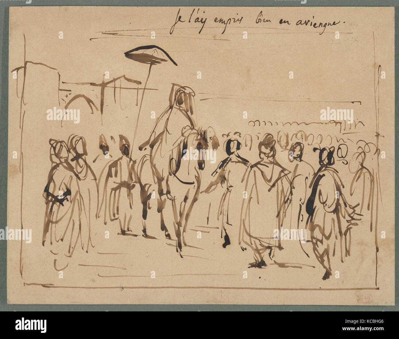 Study for 'The Sultan of Morocco and His Entourage', Eugène Delacroix, 1832–33 Stock Photo