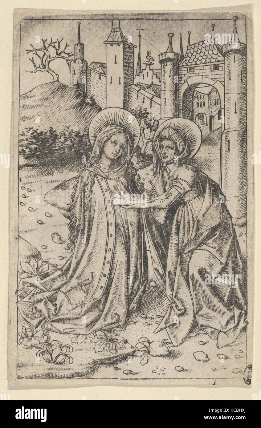 The Visitation, mid-15th century, Engraving, Prints, Master ES (German ...