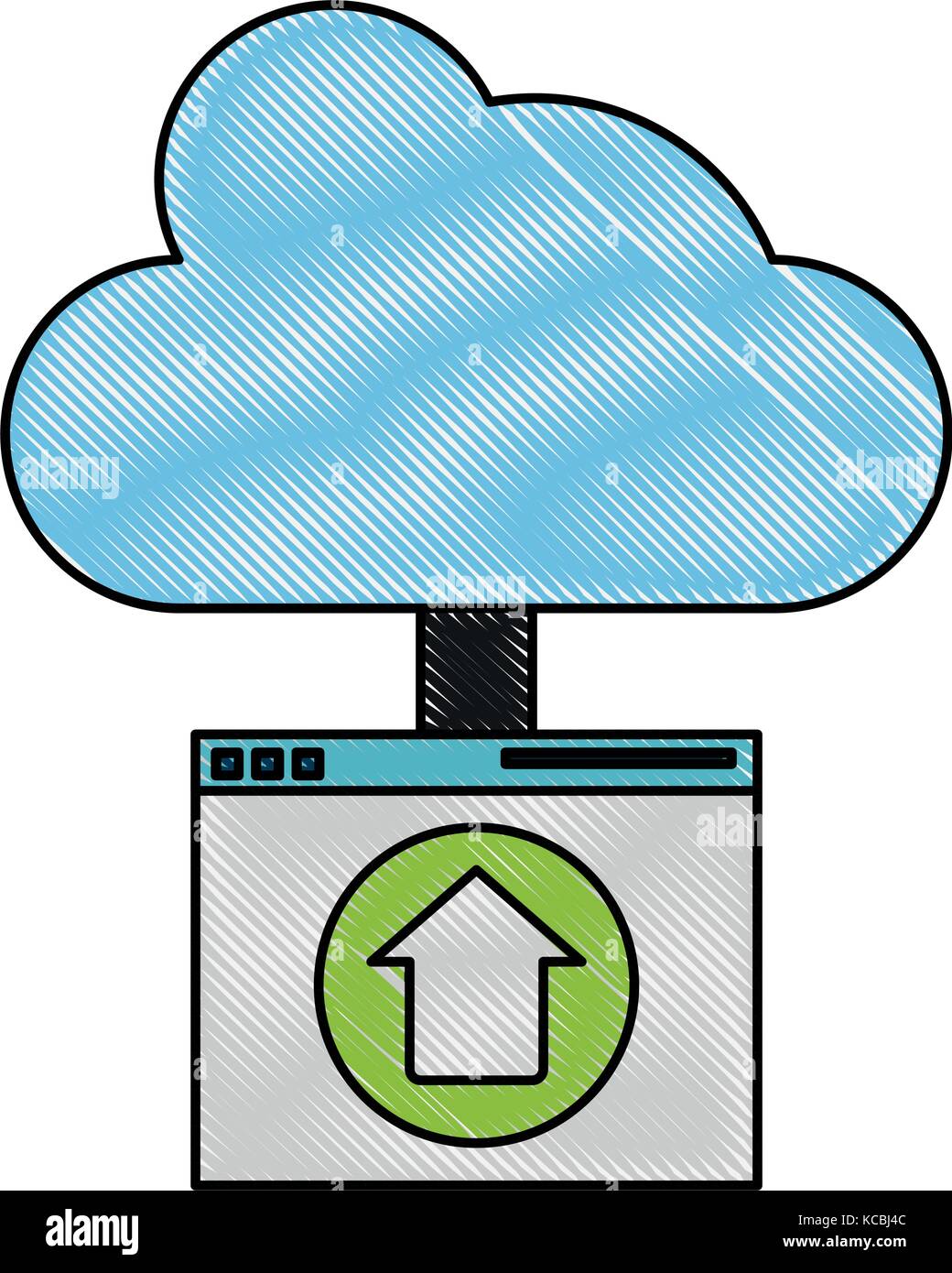 Cloud upload and download Stock Vector Image & Art - Alamy