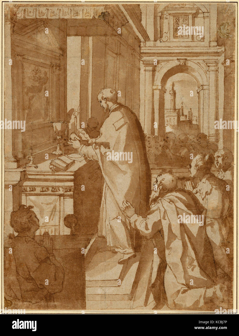 Drawings and Prints, Drawing, A Priest Celebrating Mass, Artist