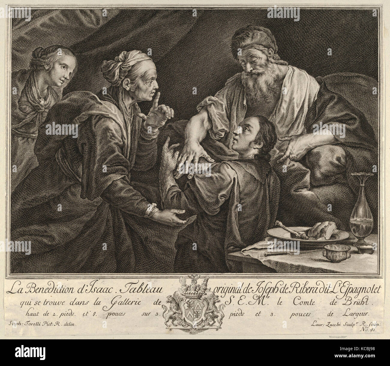 Drawings and Prints, Print, Isaac Blessing Jacob, Artist, Artist, After, Intermediary