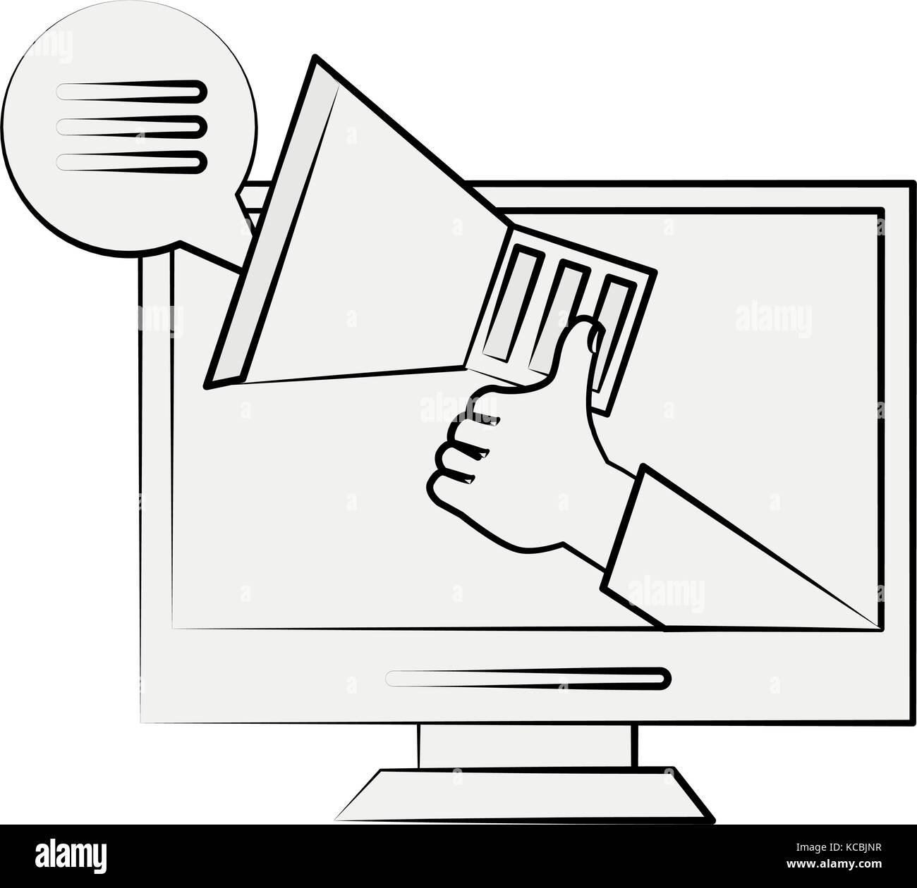 Online advertising in pc screen Stock Vector Image & Art - Alamy
