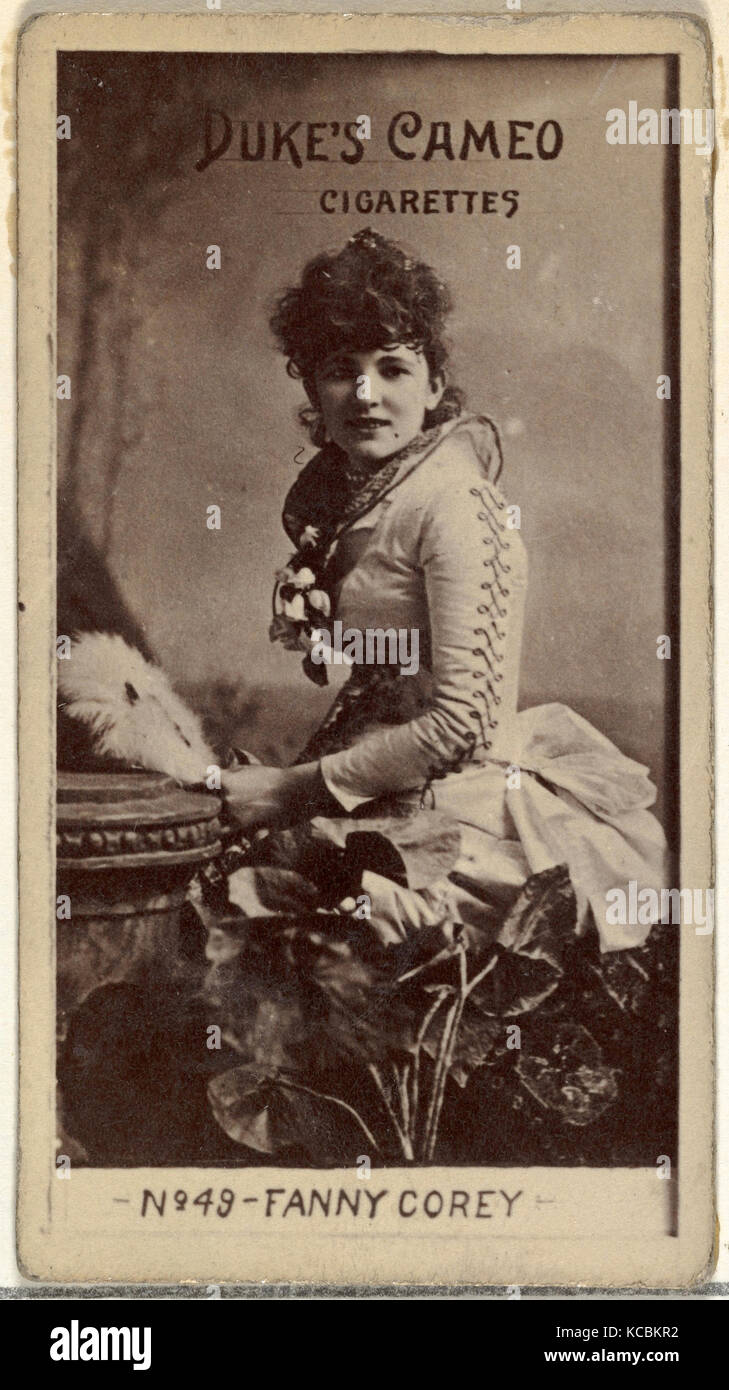 Drawings and Prints, Photograph, Card Number 49, Fanny Corey, from the Actors and Actresses series issued by Duke Sons & Co Stock Photo